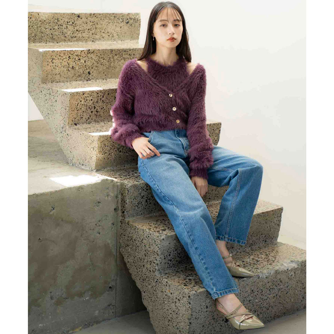 ノエラ NOELA ストレートデニムパンツ （インディゴブルー） インディゴブルー