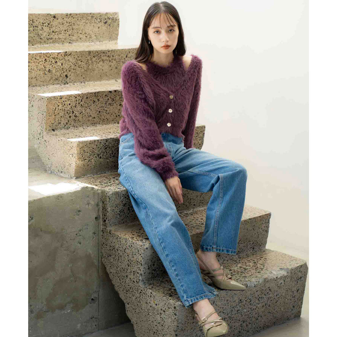 ノエラ NOELA ストレートデニムパンツ （インディゴブルー） インディゴブルー