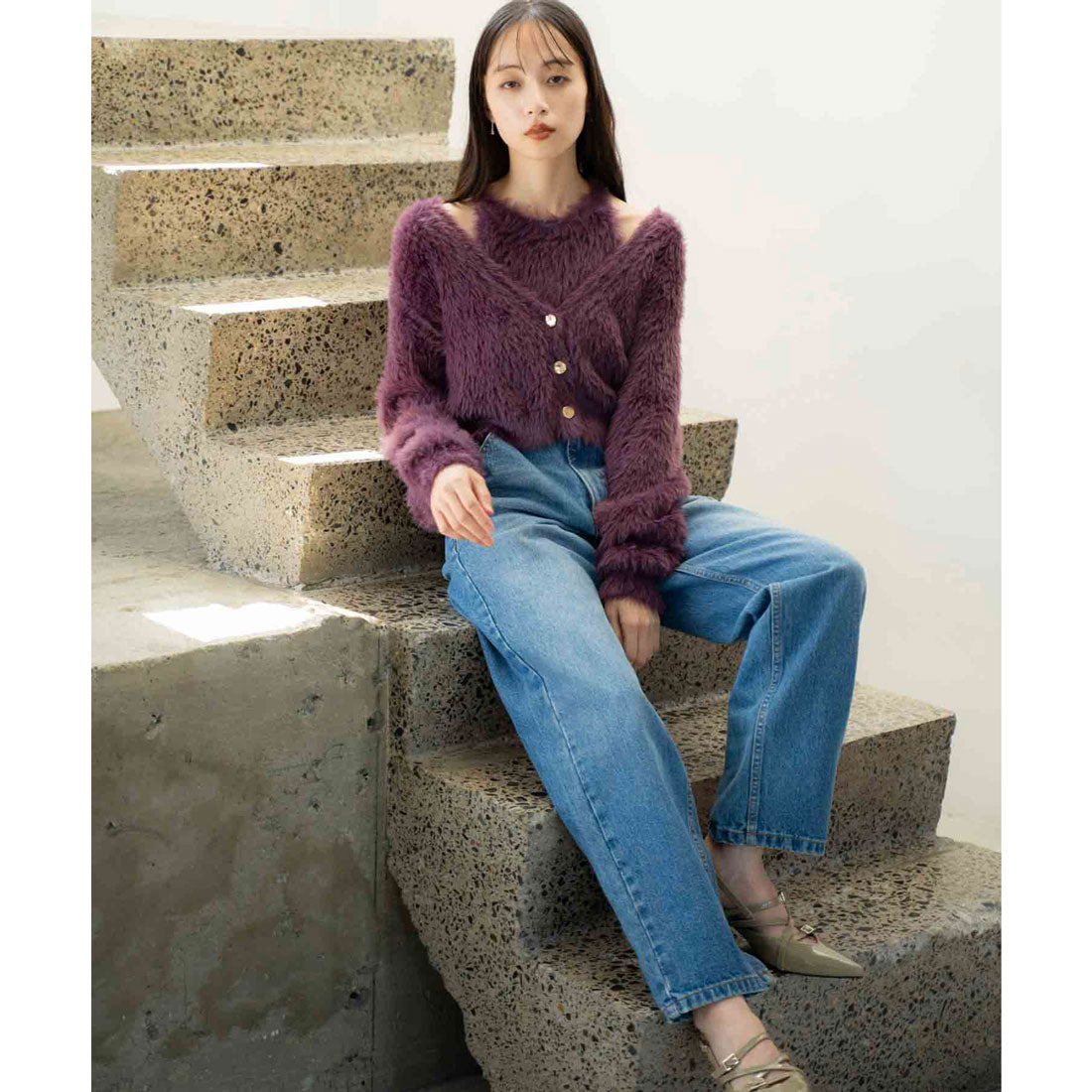 ノエラ NOELA ストレートデニムパンツ （インディゴブルー） インディゴブルー