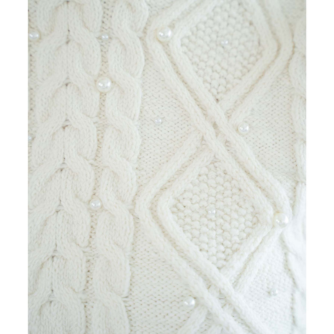 ノエラ NOELA ケーブルパールニット （オフホワイト） オフホワイト
