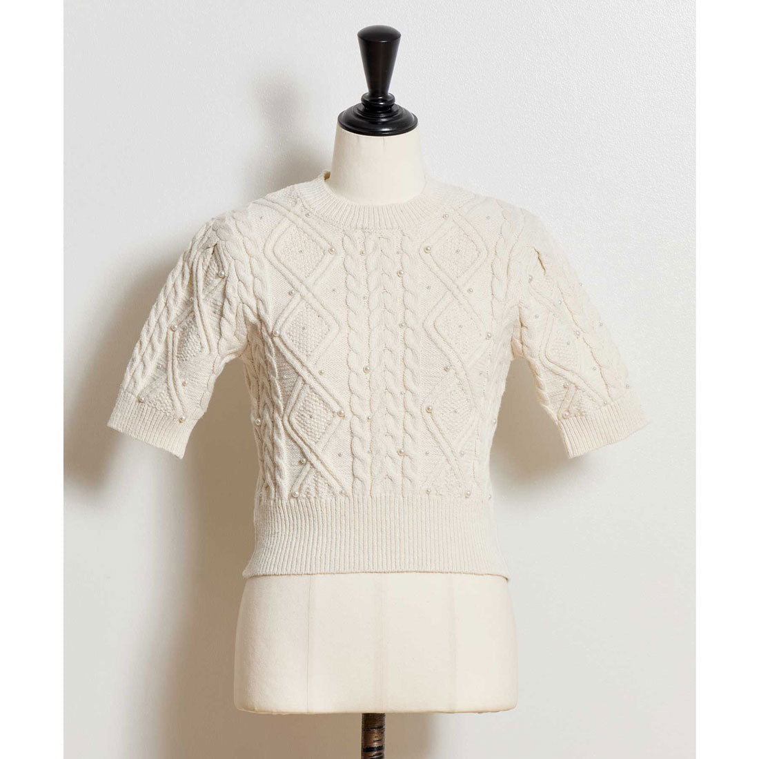 ノエラ NOELA ケーブルパールニット （オフホワイト） オフホワイト