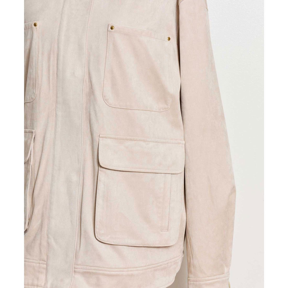 ノエラ NOELA フェイクスエードワークジャケット （ベージュ） ベージュ