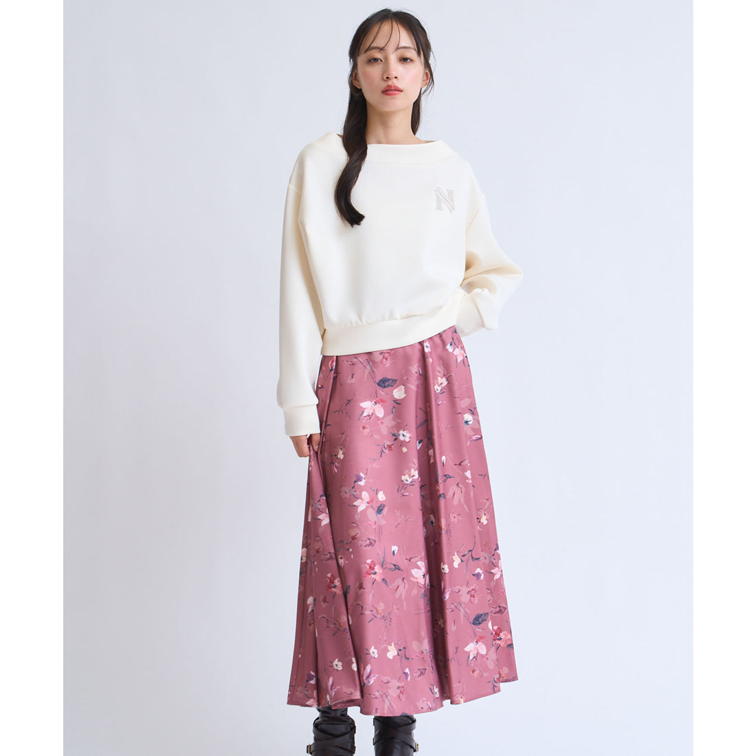 ノエラ Noela クラシカルフラワースカート （コーラル） コーラル