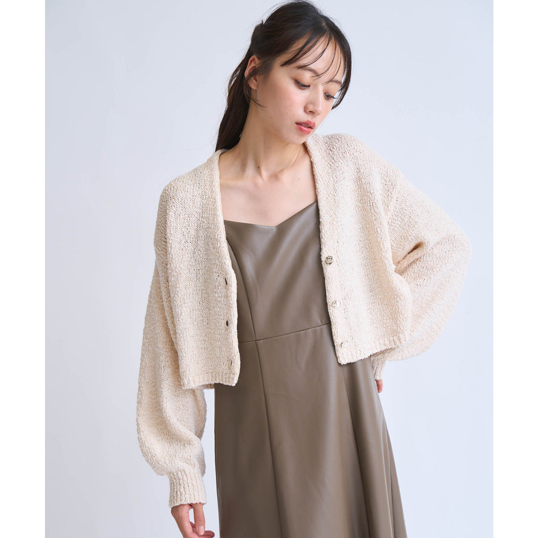 ノエラ Noela ボレロカーデ （ベージュ） ベージュ