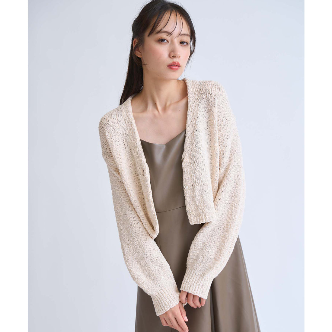 ノエラ Noela ボレロカーデ （ベージュ） ベージュ