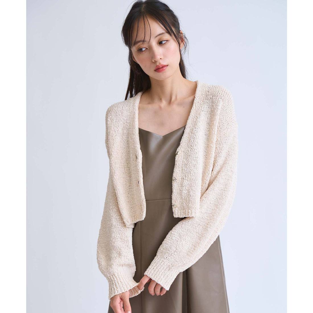 ノエラ Noela ボレロカーデ （ベージュ） ベージュ