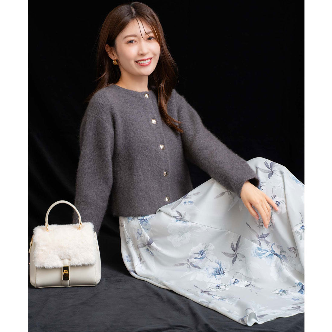 ノエラ NOELA  シャドーフラワースカート （ライトグリーン） ライトグリーン