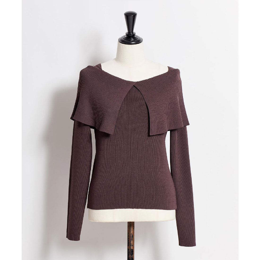 ノエラ NOELA  ビッグカラーニット （チャ） チャ