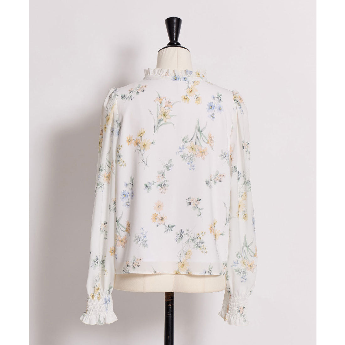 ノエラ NOELA  花柄シアーブラウス （サックス） サックス