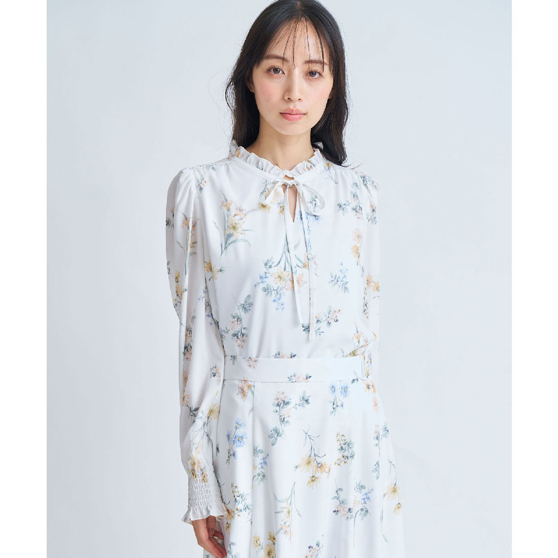 ノエラ NOELA  花柄シアーブラウス （オフホワイト） オフホワイト