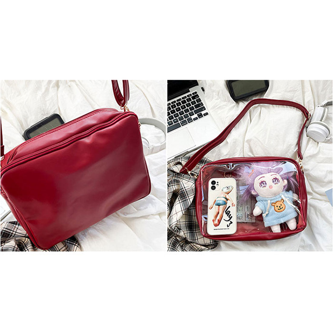 バックヤードファミリー BACKYARD FAMILY 痛バッグ ショルダーバッグ 推し活 大容量 （レッド） レッド