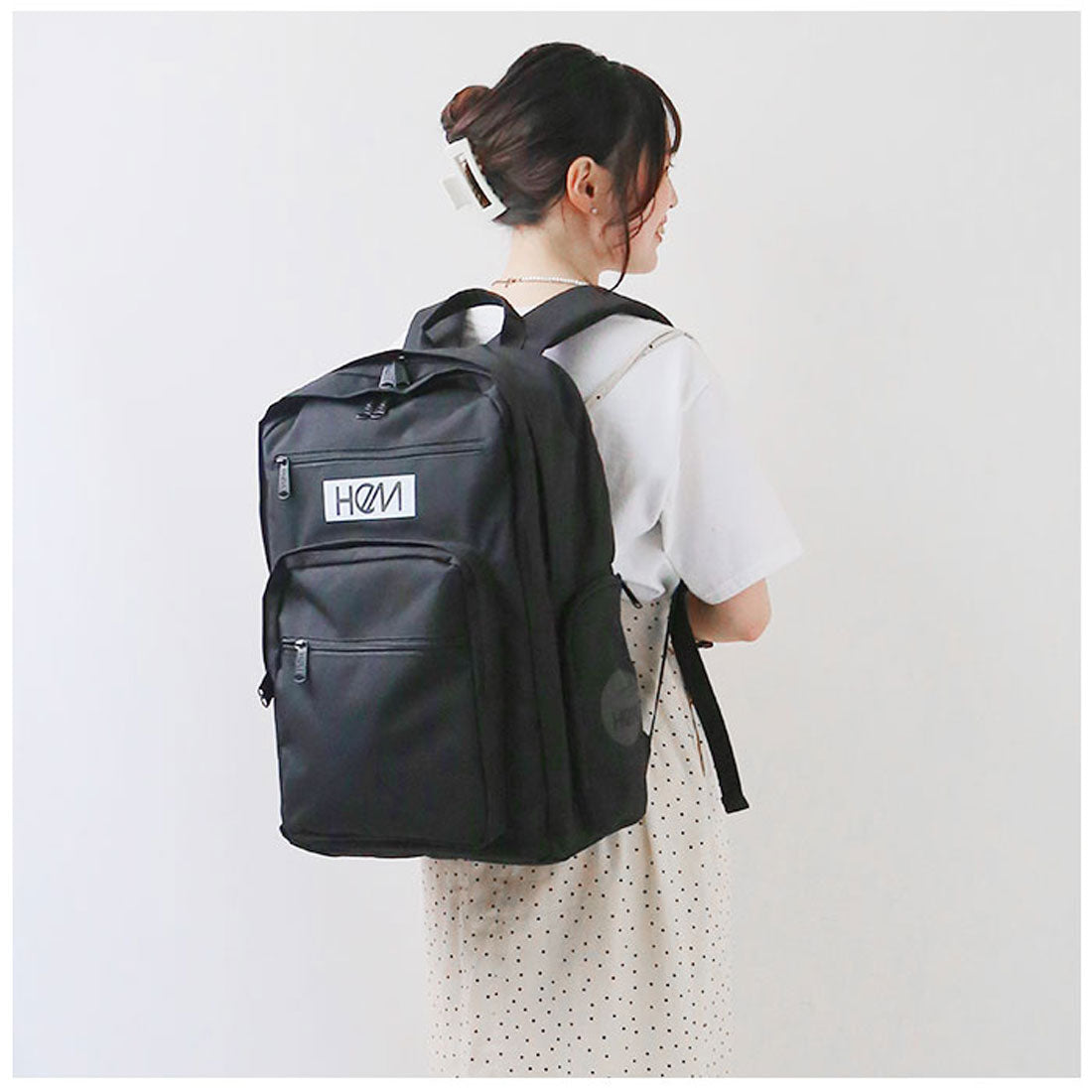 バックヤードファミリー BACKYARD FAMILY HeM ヘム ジア デイパック型リュック （レッドロゴ） レッドロゴ