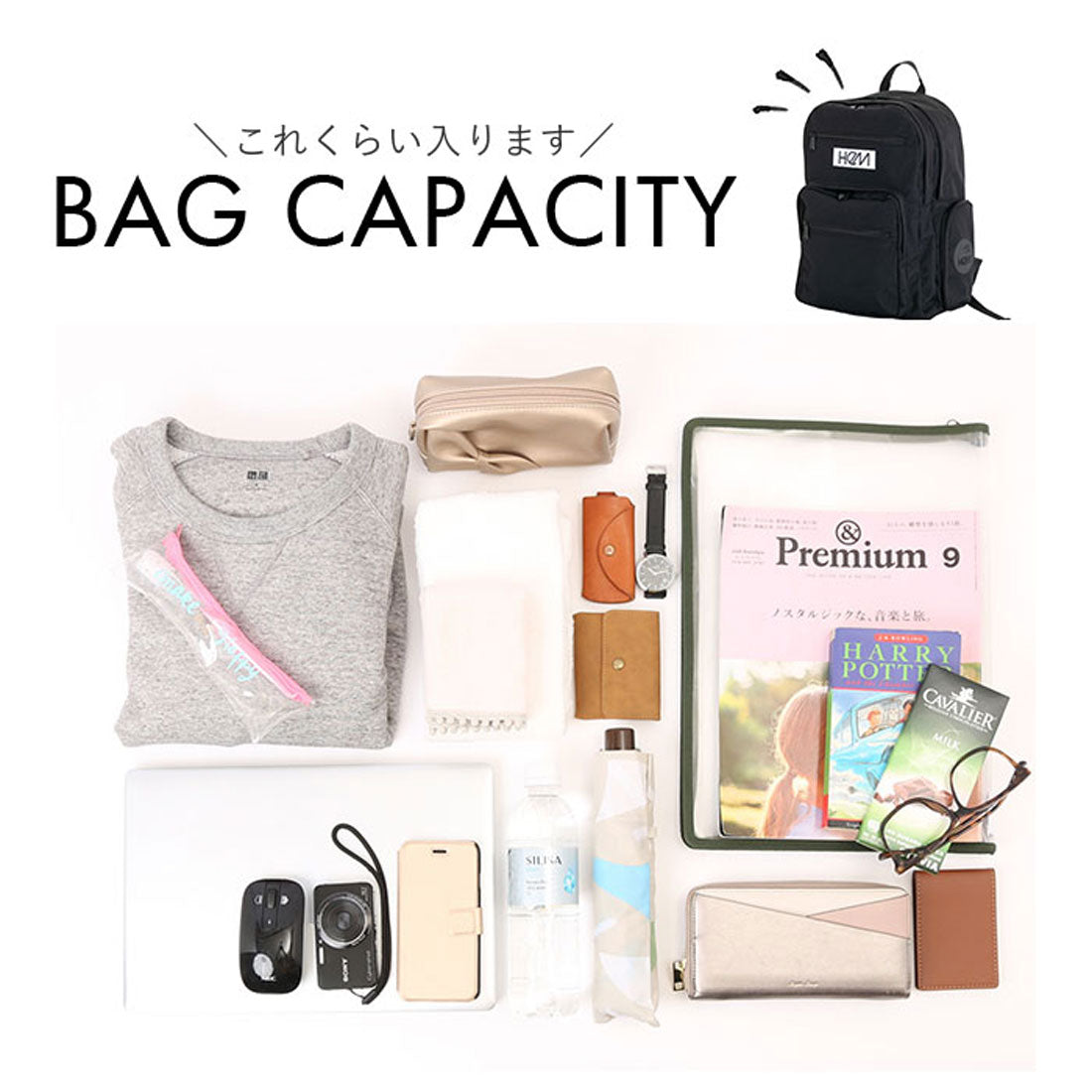 バックヤードファミリー BACKYARD FAMILY HeM ヘム ジア デイパック型リュック （レッドロゴ） レッドロゴ