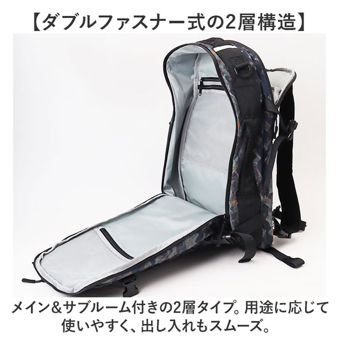 バックヤードファミリー BACKYARD FAMILY KiU キウ 防災バッグパック k378 （399.サーモグラフィーBE） 399.サーモグラフィーBE