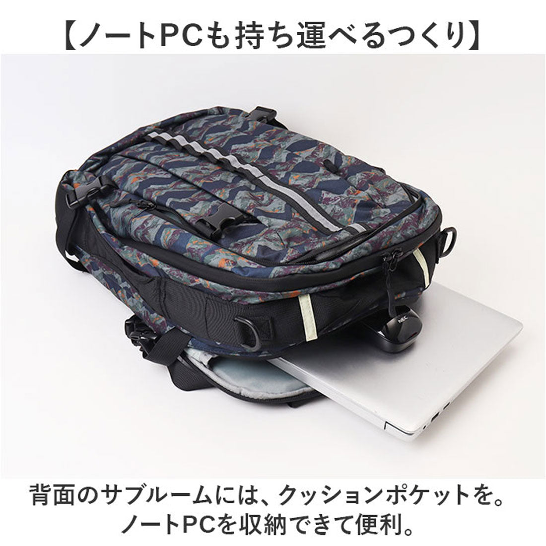 バックヤードファミリー BACKYARD FAMILY KiU キウ 防災バッグパック k378 （399.サーモグラフィーBE） 399.サーモグラフィーBE