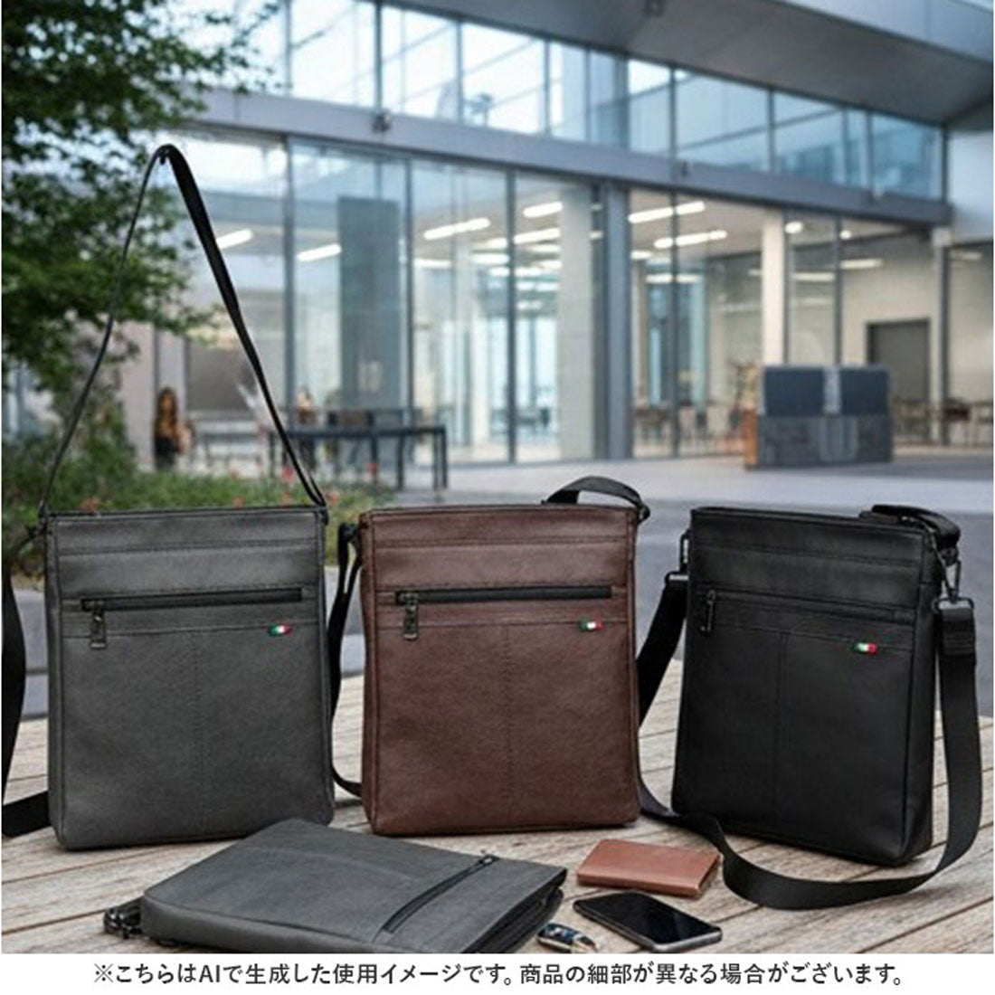 バックヤードファミリー BACKYARD FAMILY BURNINGSTAR 合皮ショルダーバッグ 縦型 （ブラック） ブラック