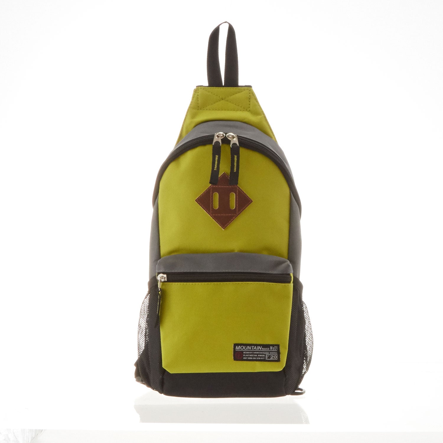 ノーブランド No Brand マウンテンレンジ MOUNTAIN RANGE #BOB02#BOB03 ボディバッグ ユニセックス,ライムグリーン×グレー