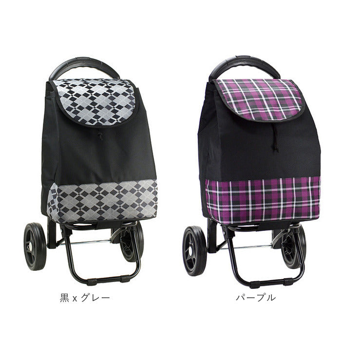 ノーブランド No Brand VALENTINO VISCANI ヴァレンチノ ヴィスカーニ 保冷ショピングカート （黒x花柄） 黒x花柄