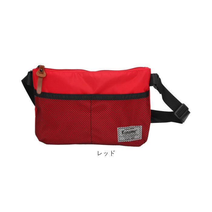 ノーブランド No Brand Rename メッシュポケット ナイロンサコッシュバッグ RSN71019 （ブラック） ブラック