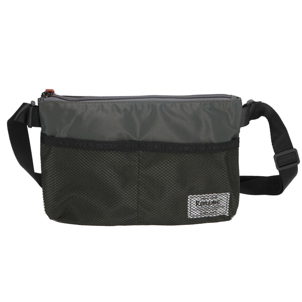 ノーブランド No Brand Rename メッシュポケット ナイロンサコッシュバッグ RSN71019 （グレー） グレー