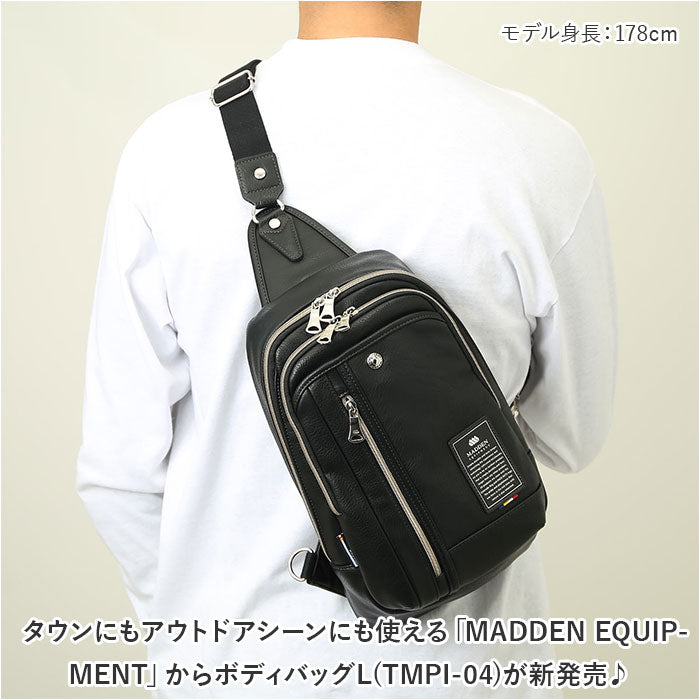 バックヤードファミリー BACKYARD FAMILY MADDEN EQUIPMENT ボディバッグL TMPIー04 （ネイビー） ネイビー