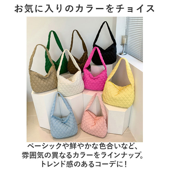 バックヤードファミリー BACKYARD FAMILY キルティング ショルダーバッグ おしゃれ 大容量 軽量 ysba5736 （ブラック） ブラック