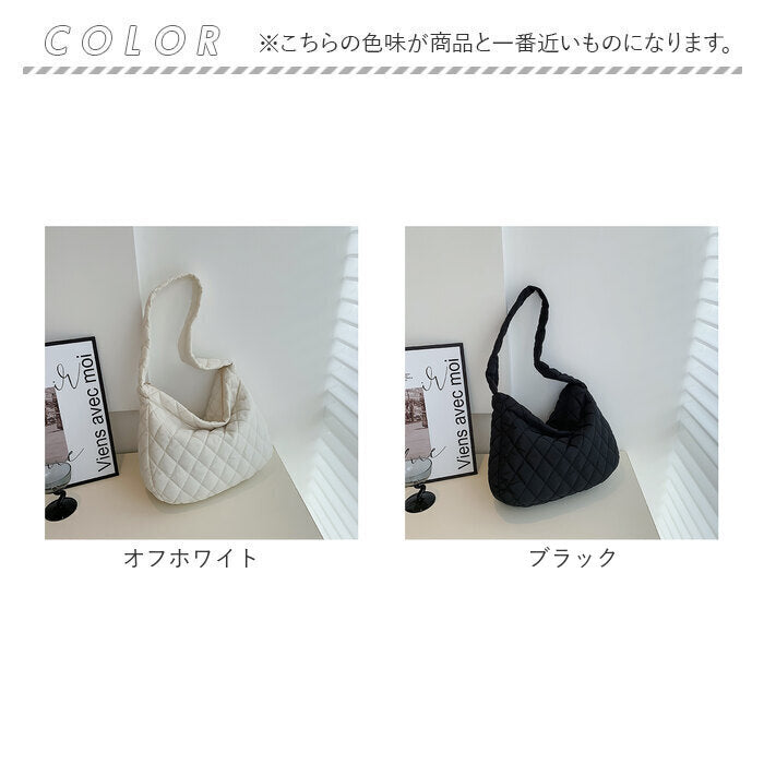バックヤードファミリー BACKYARD FAMILY キルティング ショルダーバッグ おしゃれ 大容量 軽量 ysba5736 （ブラック） ブラック