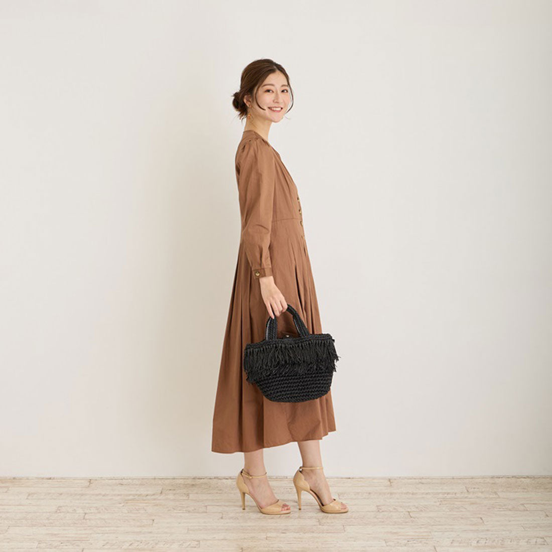 バックヤードファミリー BACKYARD FAMILY ROOTOTE ルートート LT.デリ.フリンジバスケット-C （StraWberryM） StraWberryM