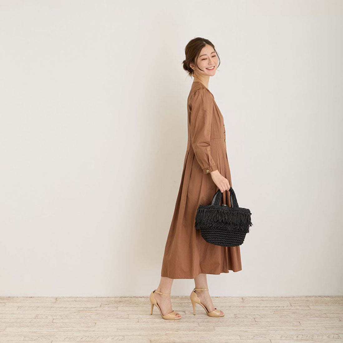 バックヤードファミリー BACKYARD FAMILY ROOTOTE ルートート LT.デリ.フリンジバスケット-C （StraWberryM） StraWberryM