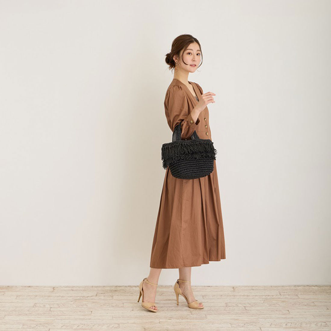 バックヤードファミリー BACKYARD FAMILY ROOTOTE ルートート LT.デリ.フリンジバスケット-C （StraWberryM） StraWberryM