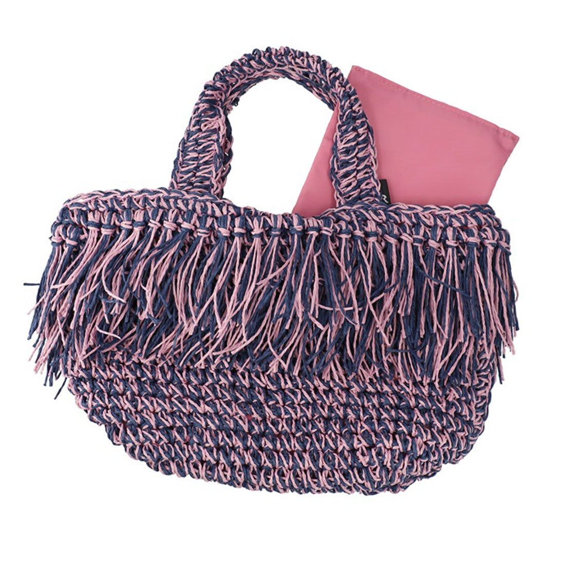 バックヤードファミリー BACKYARD FAMILY ROOTOTE ルートート LT.デリ.フリンジバスケット-C （StraWberryM） StraWberryM
