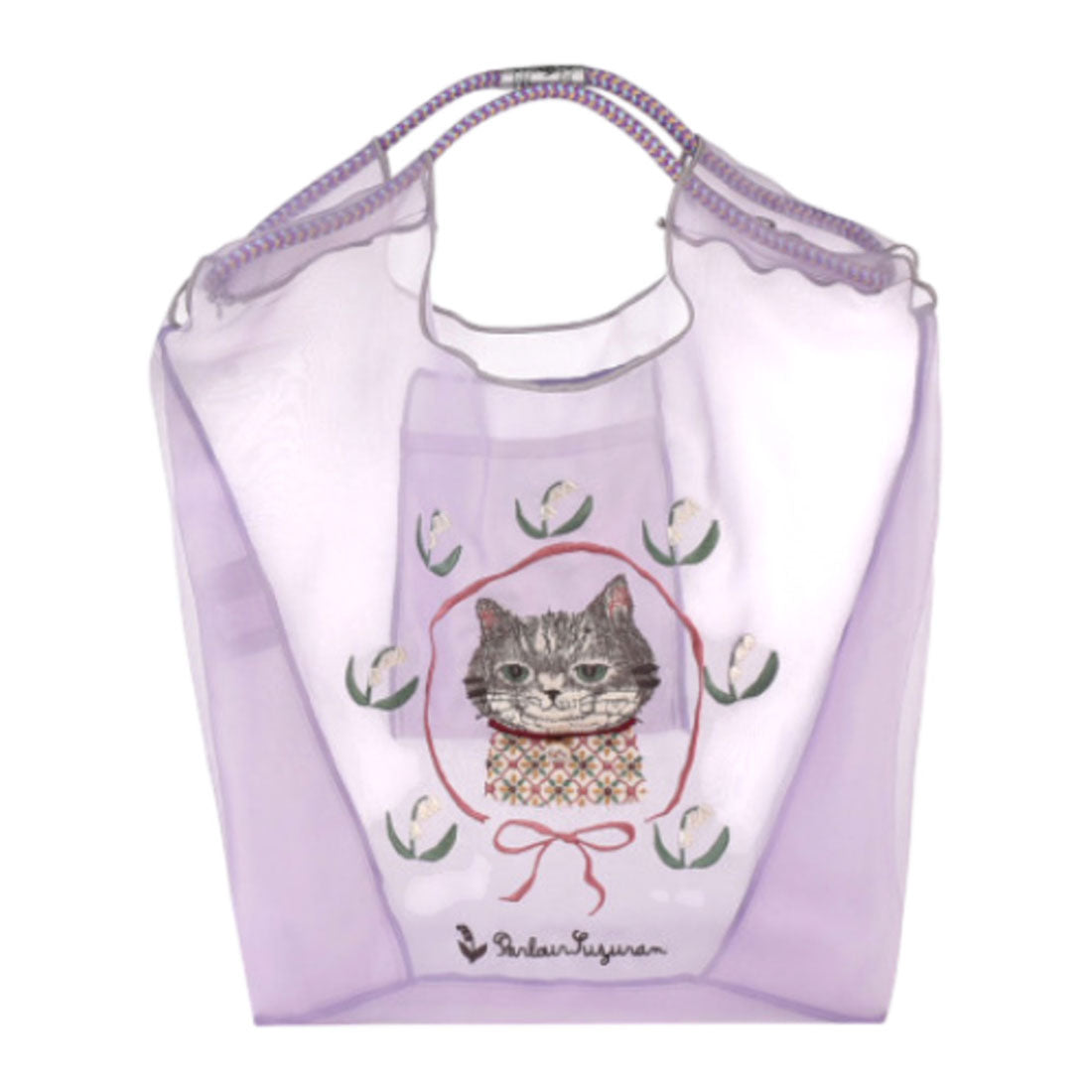 バックヤードファミリー BACKYARD FAMILY シフォン生地 パラコードバッグ （ちまきさん/パープル） ちまきさん/パープル