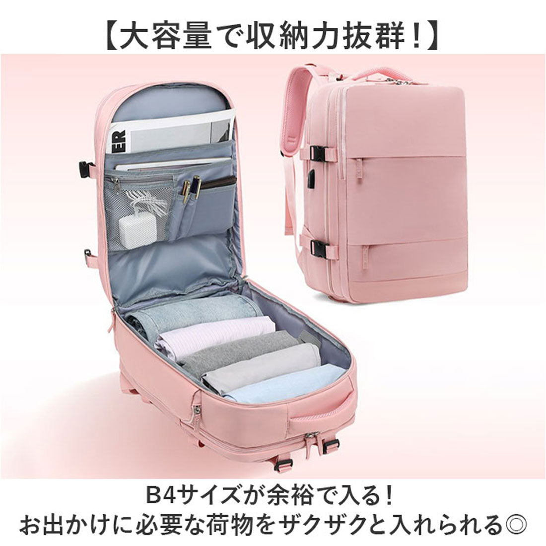 バックヤードファミリー BACKYARD FAMILY リュックサック 多機能 3way 大容量 キャリーオン 機内持ち込み （ブラウン） ブラウン