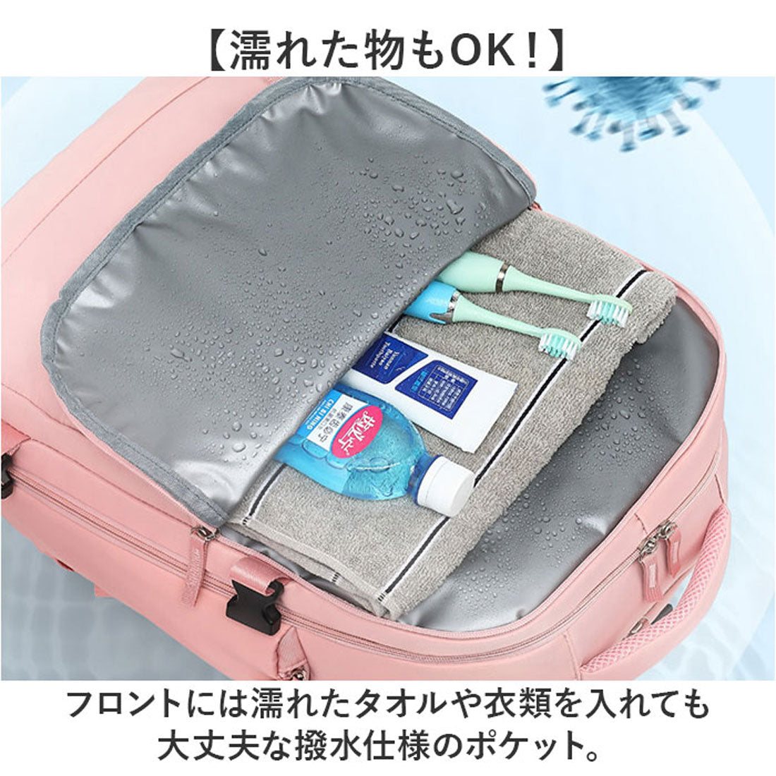 バックヤードファミリー BACKYARD FAMILY リュックサック 多機能 3way 大容量 キャリーオン 機内持ち込み （ブラウン） ブラウン