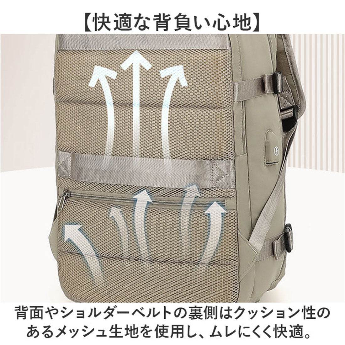 バックヤードファミリー BACKYARD FAMILY リュックサック 多機能 3way 大容量 キャリーオン 機内持ち込み （ブラウン） ブラウン