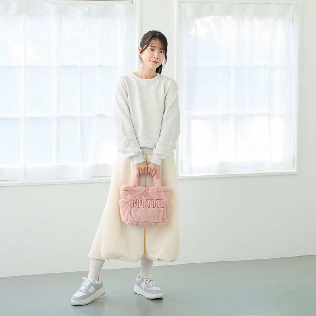 バックヤードファミリー BACKYARD FAMILY SC.スクエア.ファー.ロゴ-A （LIMEYELLOW） LIMEYELLOW