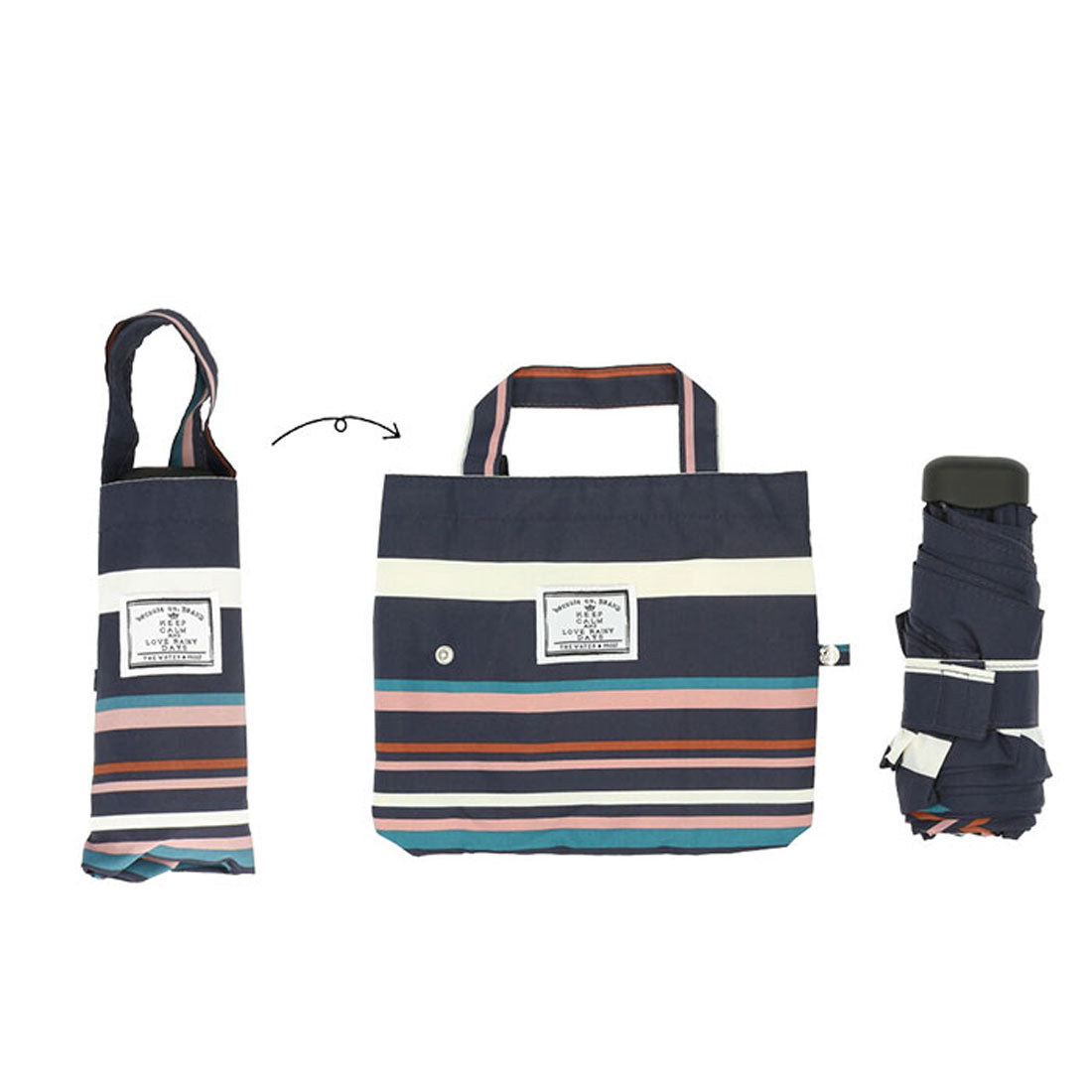 バックヤードファミリー BACKYARD FAMILY because トートバッグ 折りたたみ傘 （カスヴィグレー） カスヴィグレー