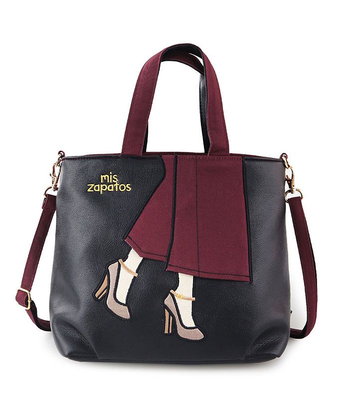 バックヤードファミリー BACKYARD FAMILY mis zapatos ミスサパト 合皮ミニショルダー ポーチ付き （7233.NAVY） 7233.NAVY