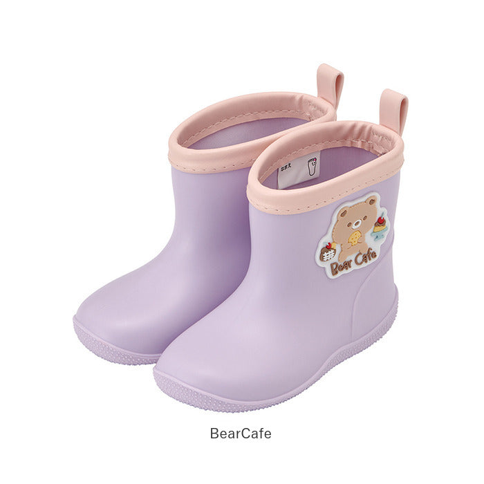 バックヤードファミリー BACKYARD FAMILY こども ワッペン付レインブーツ （BearCafe） BearCafe