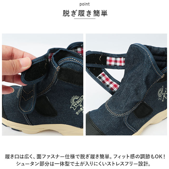 バックヤードファミリー BACKYARD FAMILY らく足袋プラス 京の農林女子モデル （ネイビー） ネイビー