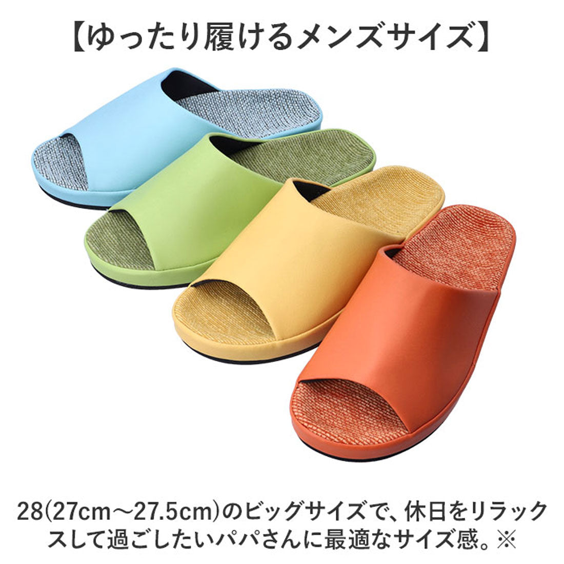 バックヤードファミリー BACKYARD FAMILY フット快カラー スリッパ28cm （ペパーミント） ペパーミント