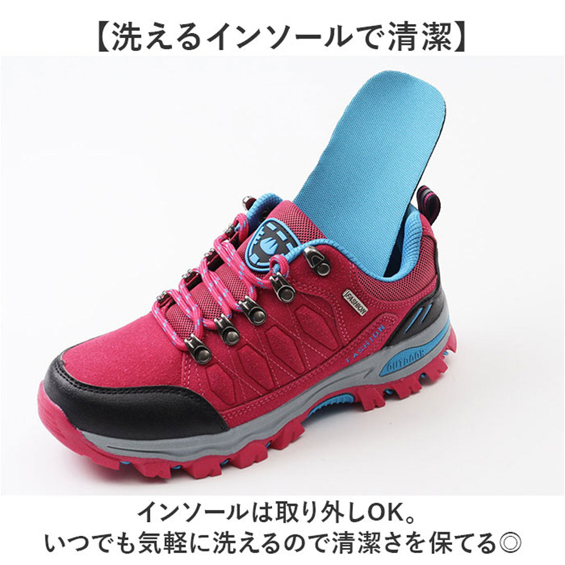 バックヤードファミリー BACKYARD FAMILY トレッキングシューズ スニーカー 登山靴 レディース （ローズ） ローズ