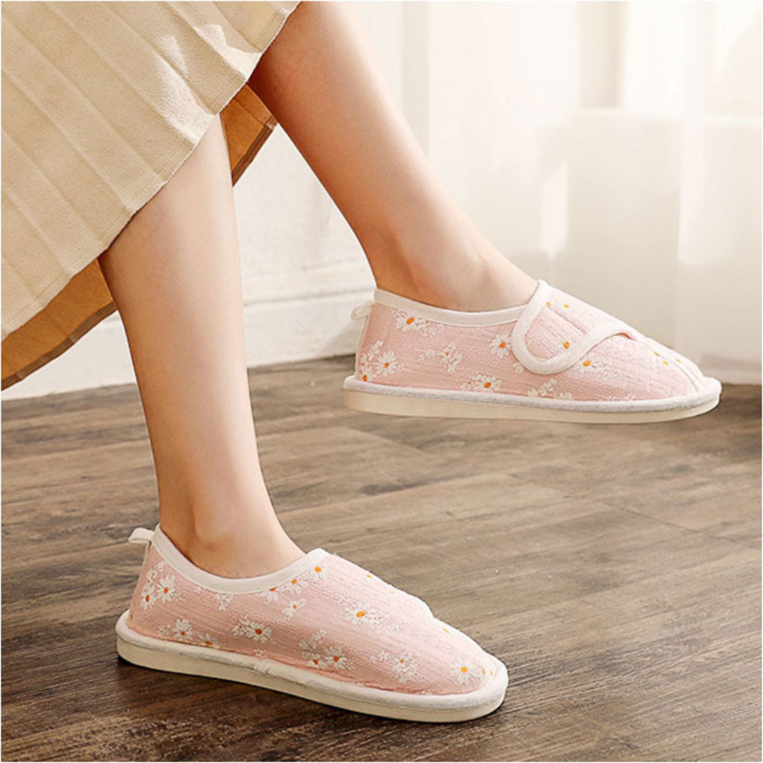 バックヤードファミリー BACKYARD FAMILY 介護シューズ ルームシューズ かかと付き 滑り止め （ブルー） ブルー