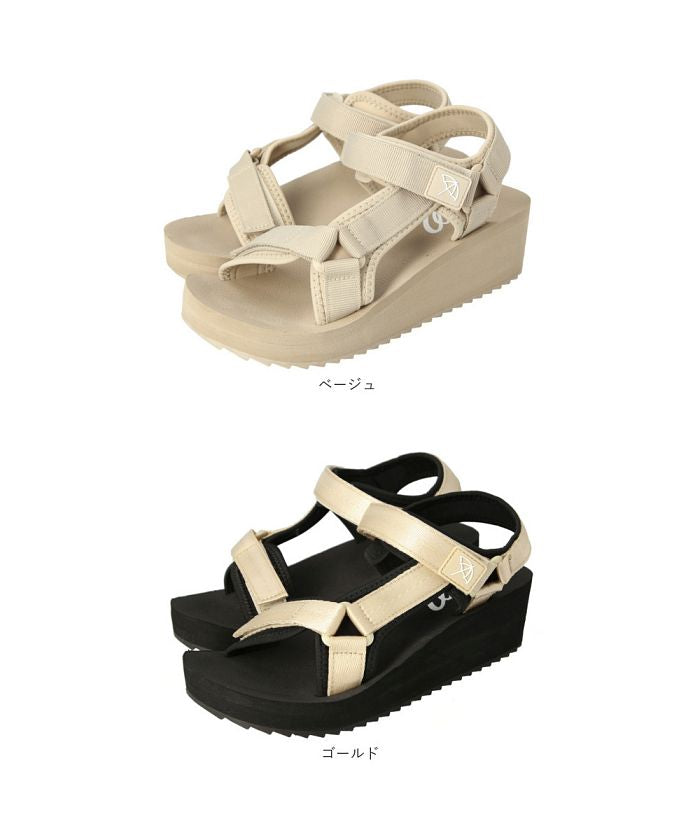 バックヤードファミリー BACKYARD FAMILY アーノルドパーマー Arnold Palmer レディース スポーツサンダル AN5402 （オールブラック） オールブラック