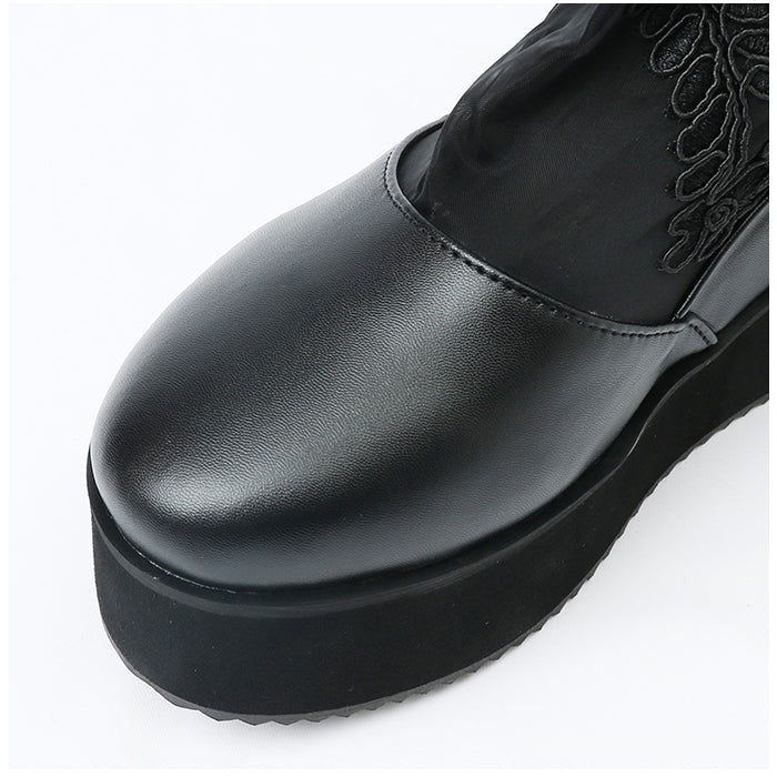 Backyard Family BACKYARD FAMILY Boots Flower Lace mmshose0627d
