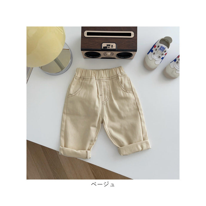 BACKYARD FAMILY Baby Denim Pants Simple Waist Elastic mmbpd424b [Non-returnable item]
