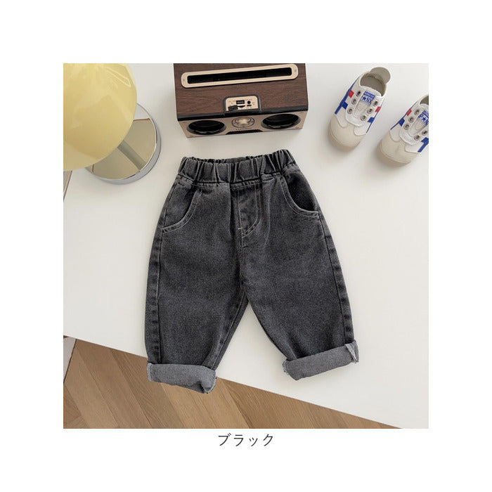 BACKYARD FAMILY Baby Denim Pants Simple Waist Elastic mmbpd424b [Non-returnable item]