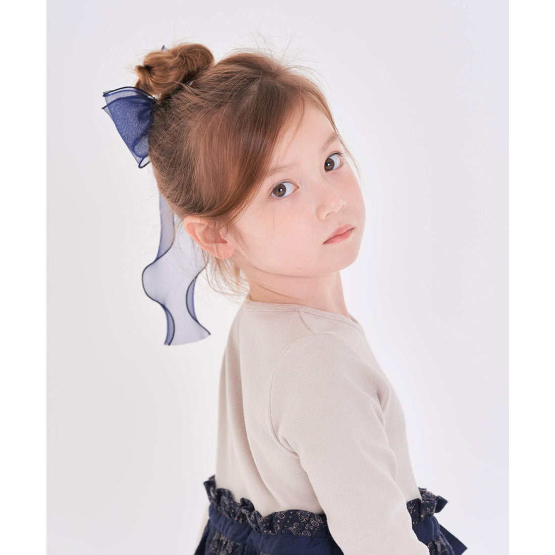 バックヤードファミリー BACKYARD FAMILY アンジュオーガンジーリボンヘアゴム(5color) （クリーム） クリーム