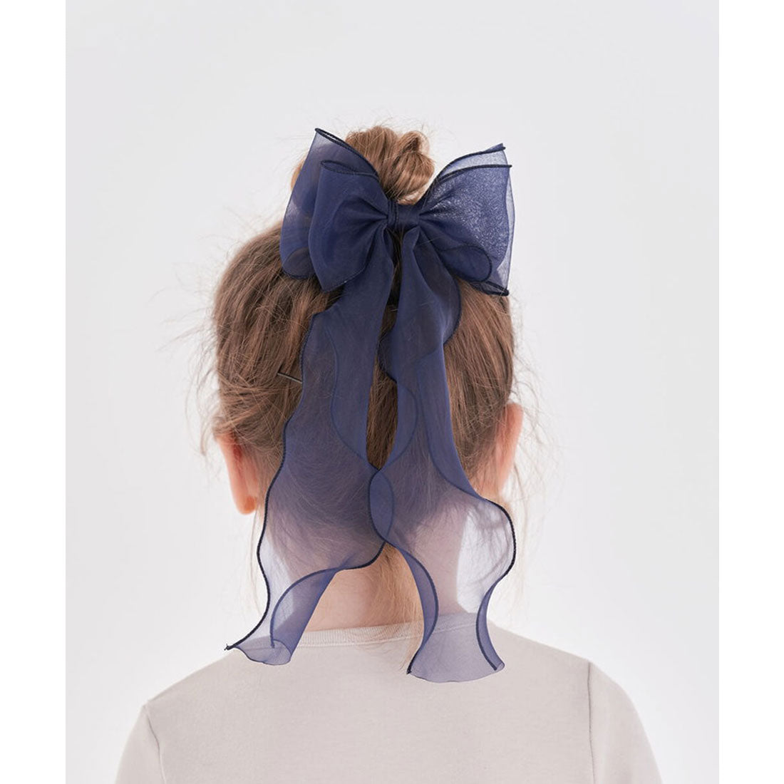 バックヤードファミリー BACKYARD FAMILY アンジュオーガンジーリボンヘアゴム(5color) （クリーム） クリーム