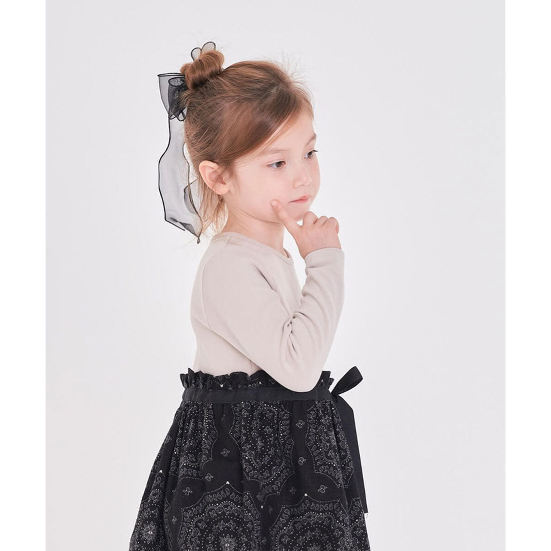 バックヤードファミリー BACKYARD FAMILY アンジュオーガンジーリボンヘアゴム(5color) （クリーム） クリーム